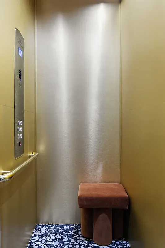 Private elevator cab at 26 West 95th Street