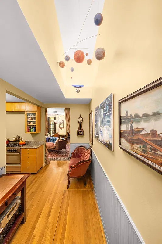 Hallway with wood floors at 306 West 90th Street #1