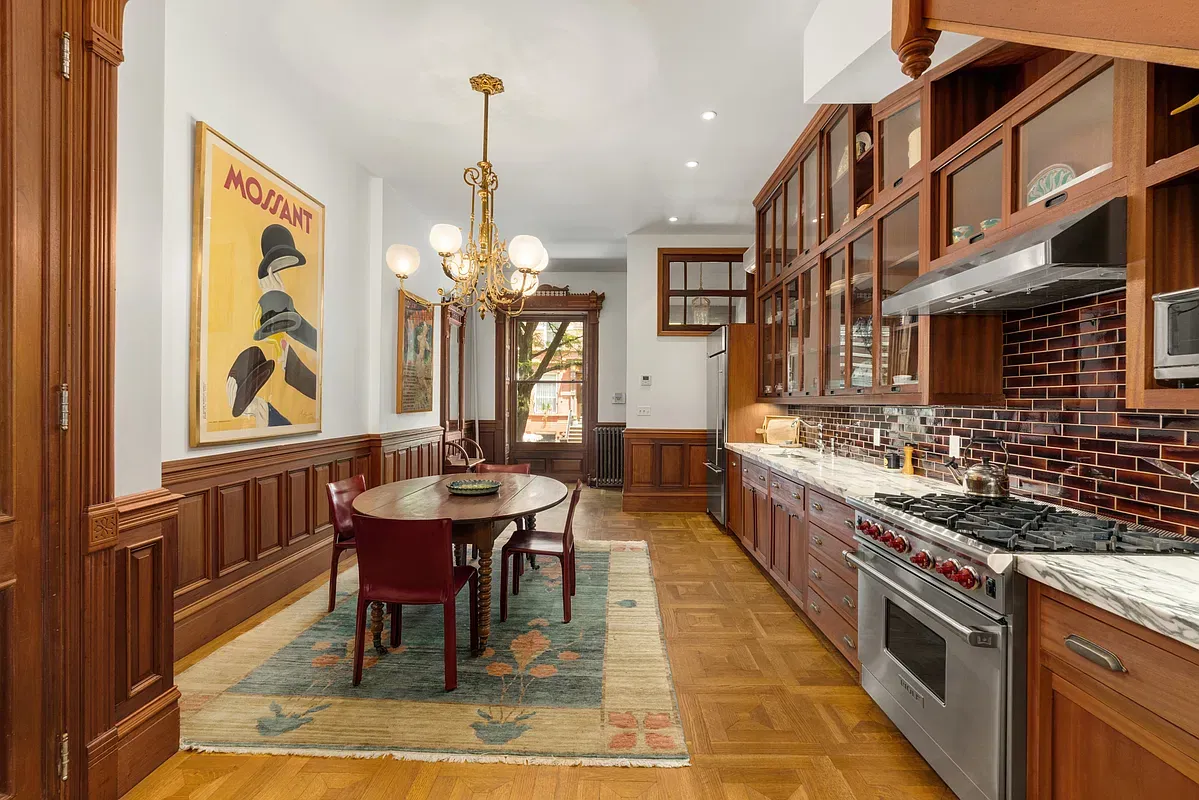 Full-length view of the kitchen and dining room at 360 West 121st Street