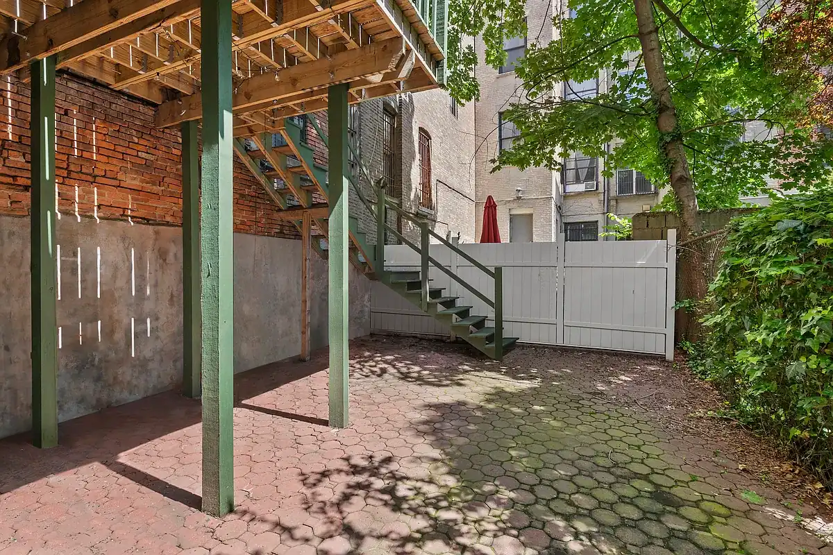 Backyard with covered patio at 475 West 144th Street
