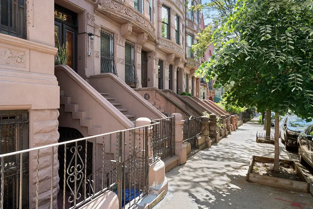 Brownstone block on West 144th Street in Hamilton Heights