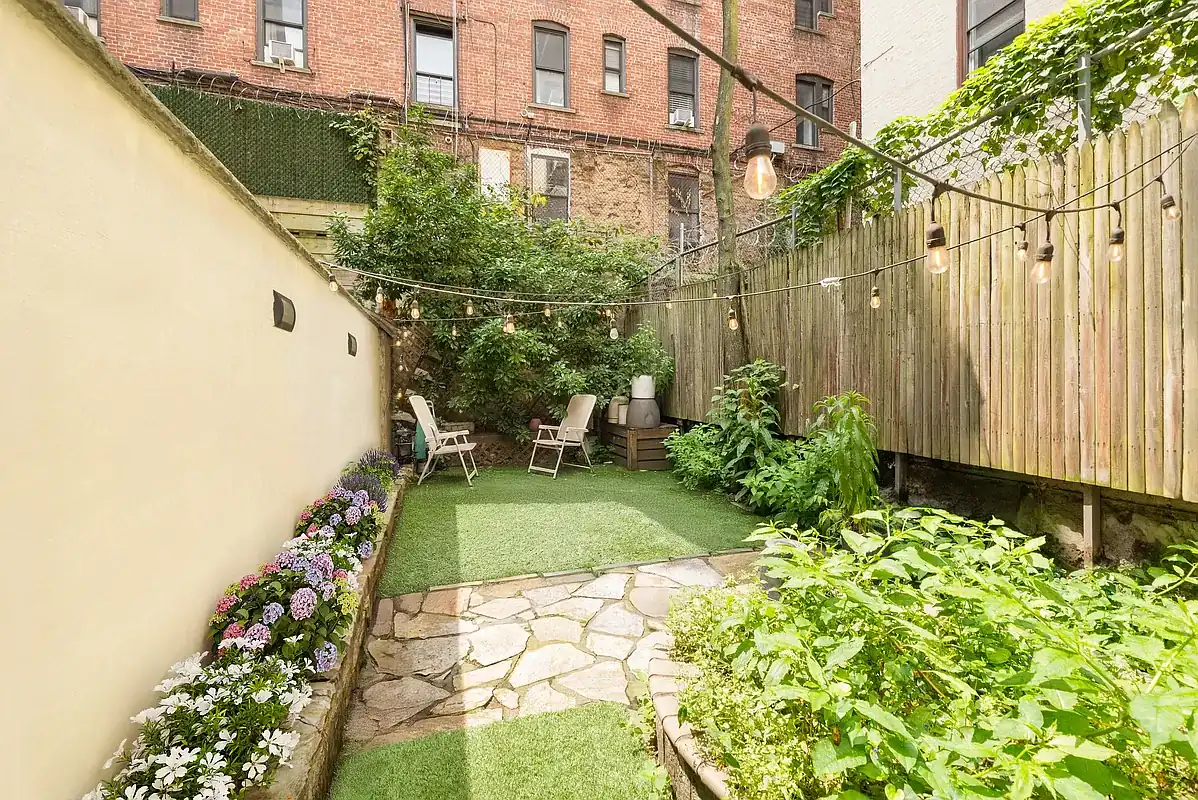 Planted backyard garden at 642 West 138th Street